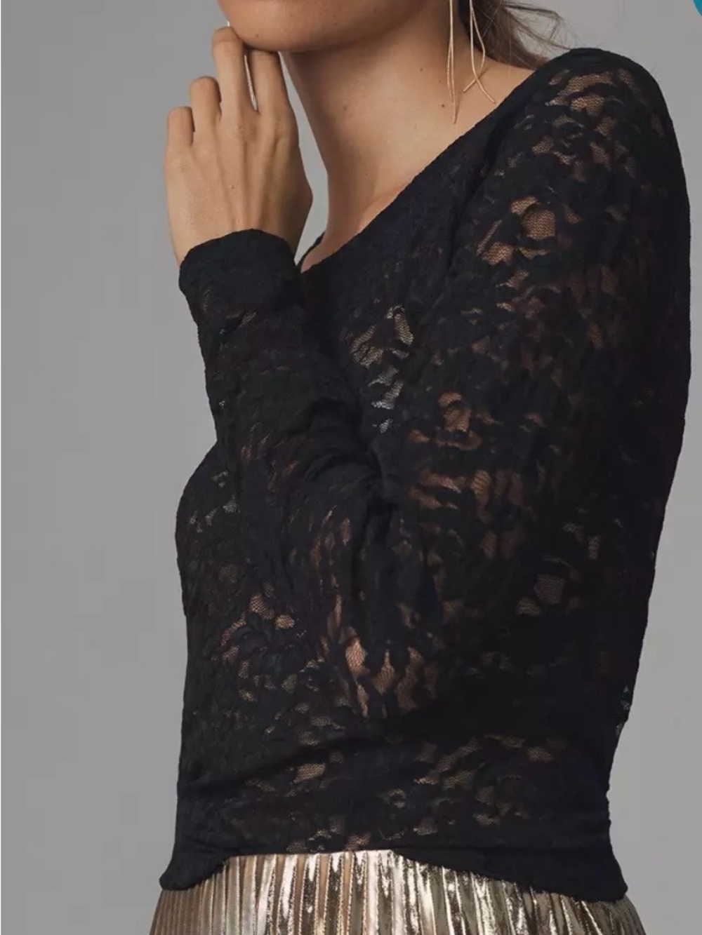 Cabi Black Lace Women's Top